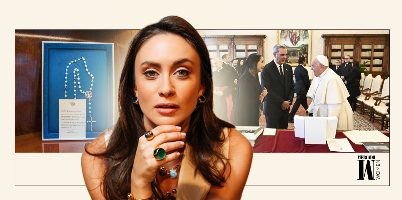 Mónica Varela, la diseñadora que llevó el larimar al Papa Francisco