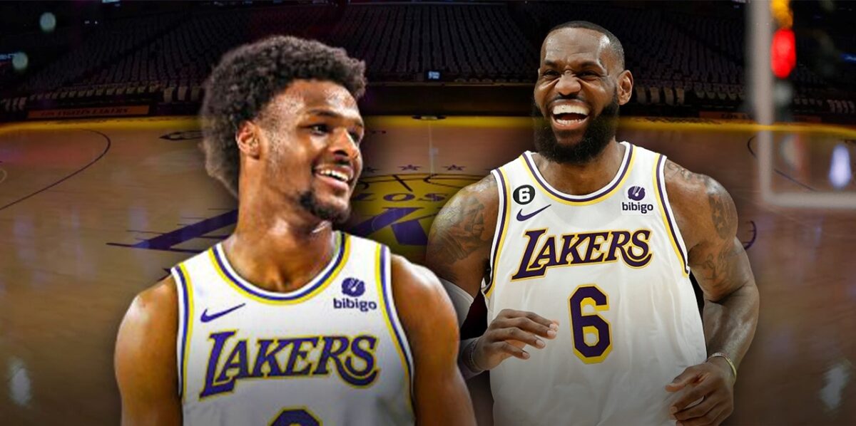 lebron james jugará con su hijo en los lakers