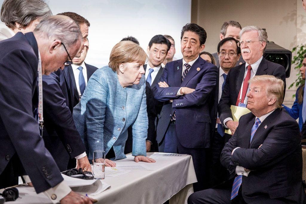 Una foto icónica de la presidencia de Trump en el G7.