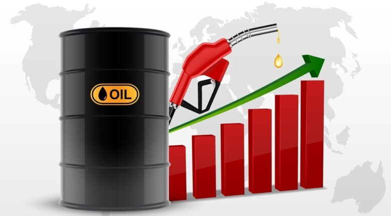 Oil,Price,Up,Growth,Graph.,Fuel,Pump,,Barrels,,High,Price