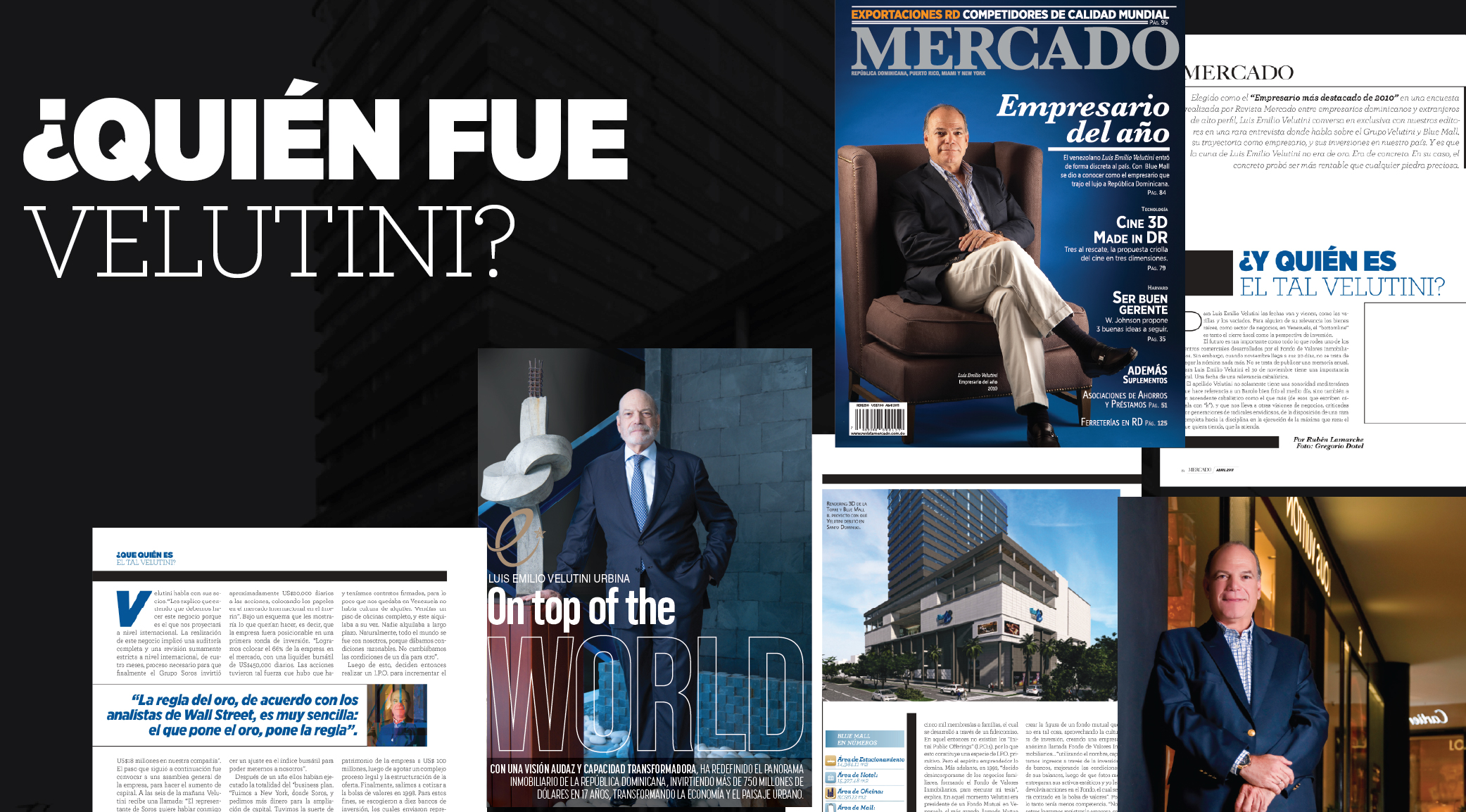 Luis Emilio Velutini Urbina fue protagonista en diversas ediciones de la revista Mercado.