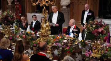 Lujo, poder y diplomacia: Así fue la cena de Estado en Windsor entre Carlos III y Donald Trump