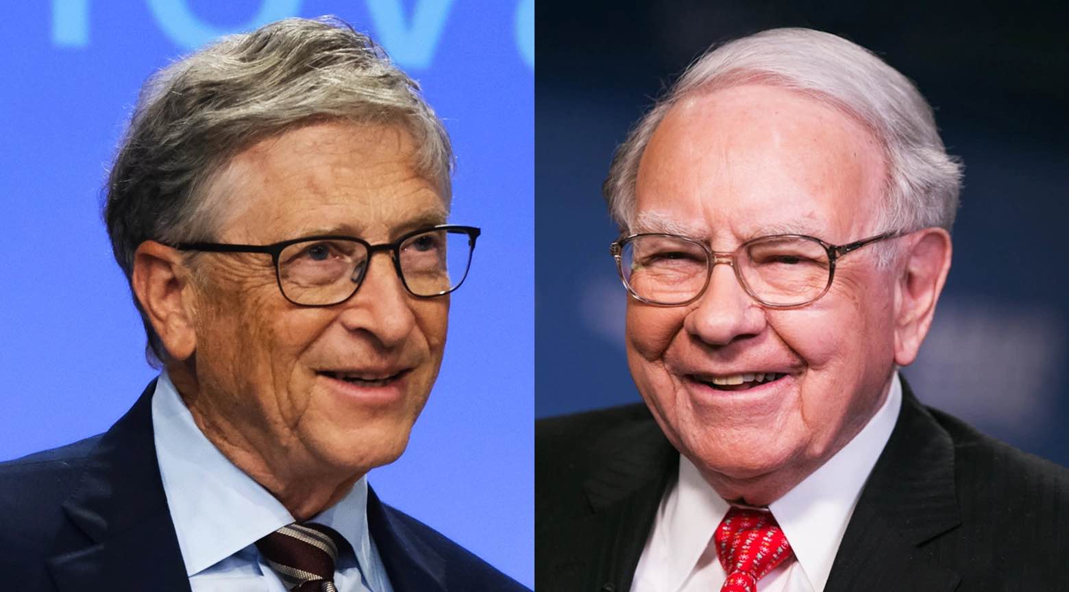 Retrato de Bill Gates y Warren Buffett, dos de los inversionistas más influyentes del mundo, referentes históricos del valor a largo plazo en los mercados financieros.