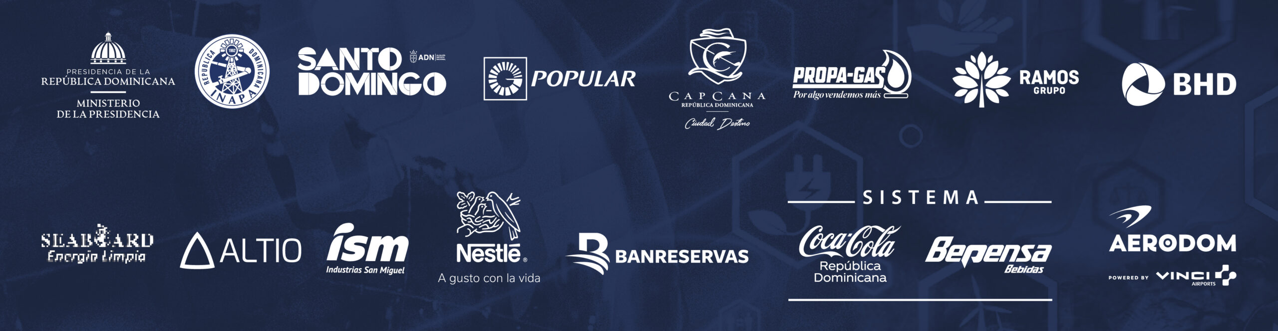 logotipos de las marcas patrocinadores del Business Forum Dominicana Sostenible 2026 revista Mercado