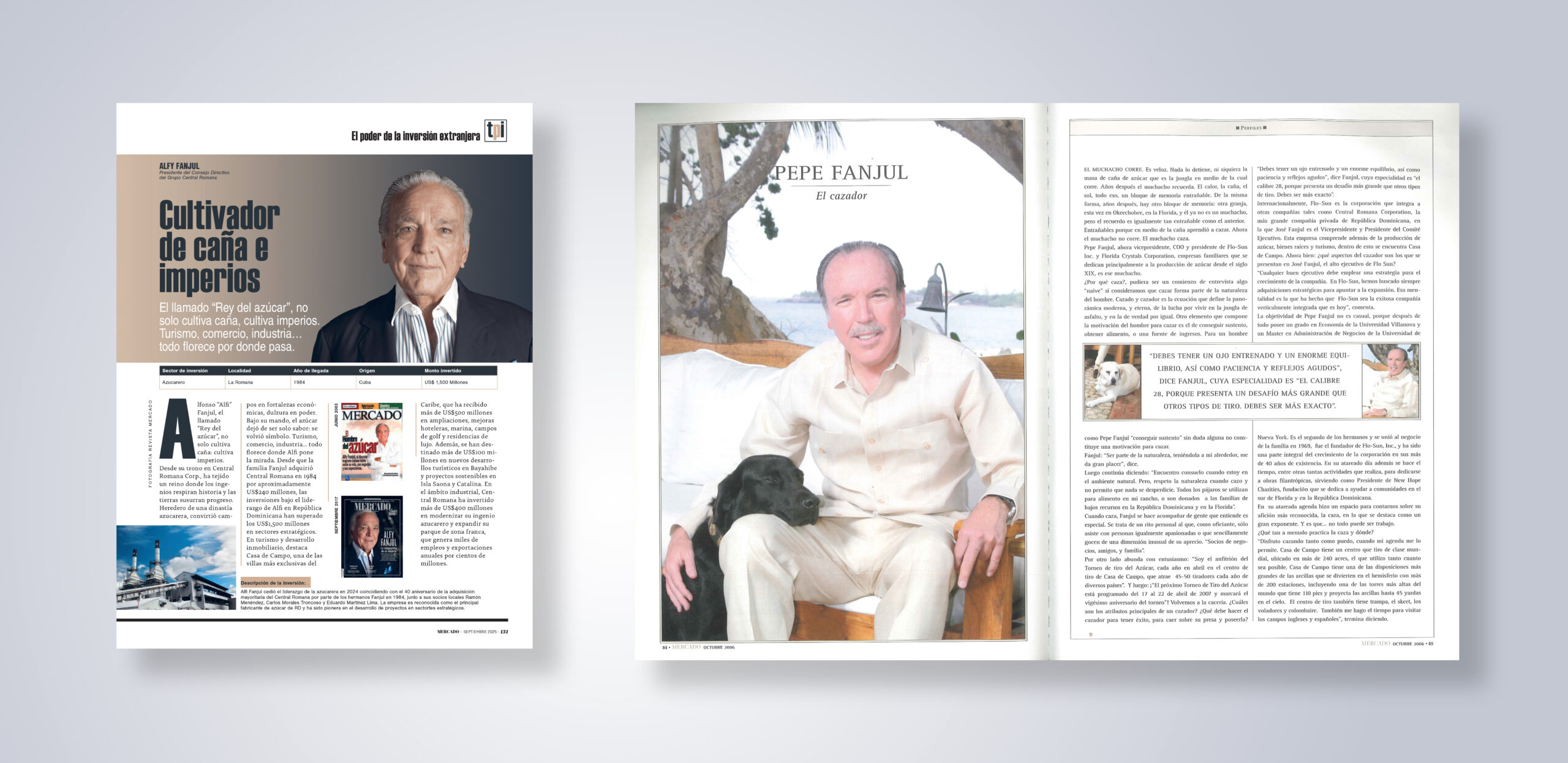 Alfy y José Fanjul en Revista Mercado