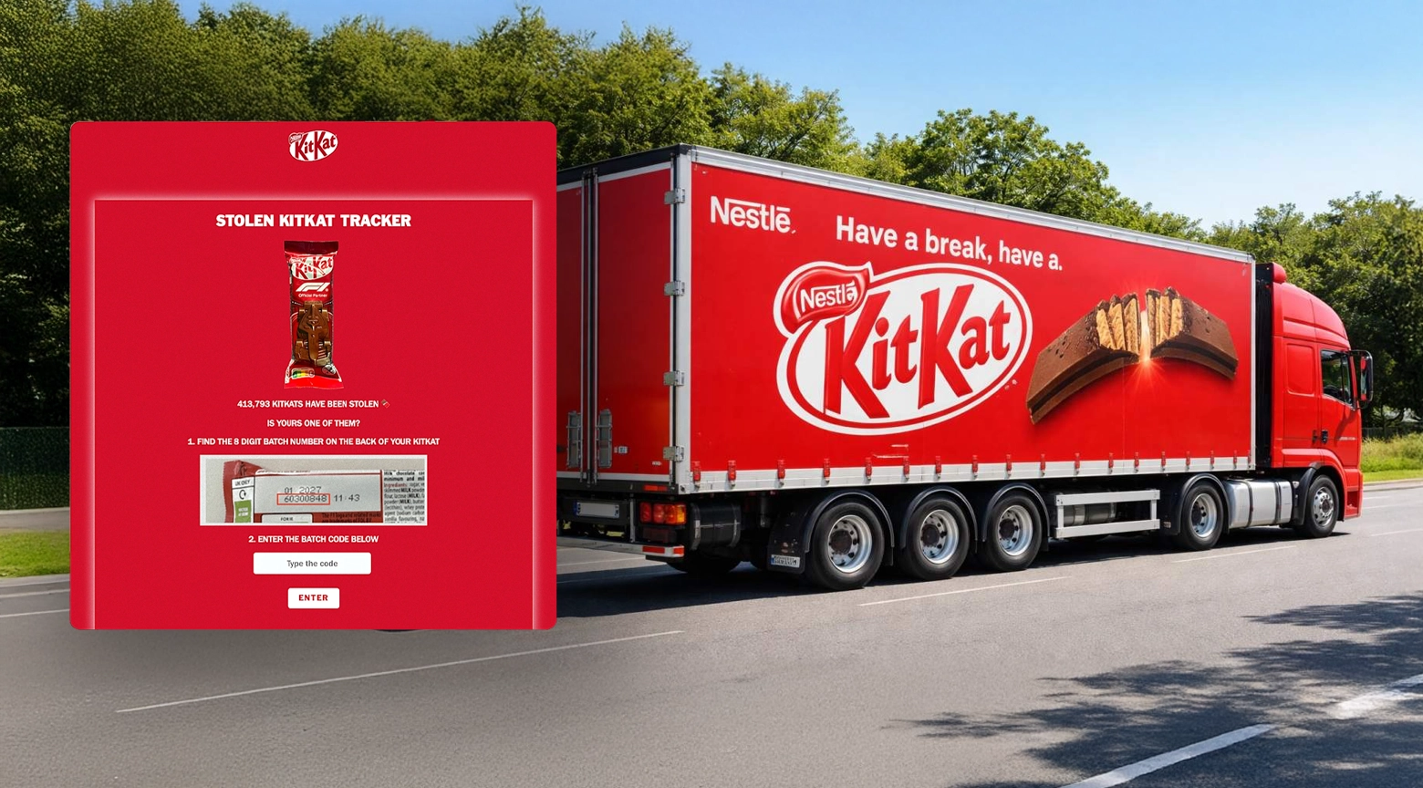 Con el robo de 12 toneladas de chocolate, KitKat lanza rastreador para ubicar el lote