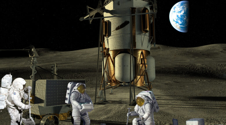 NASA y Blue Origin impulsan la primera base lunar