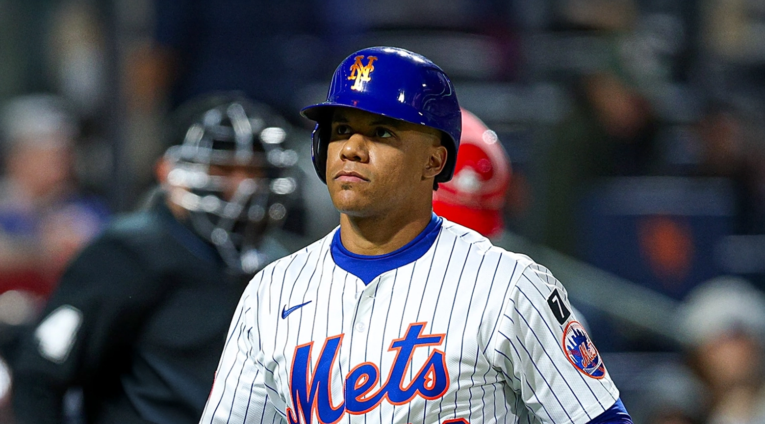 Jugador de los Mets de Nueva York durante un partido de MLB en el estadio.