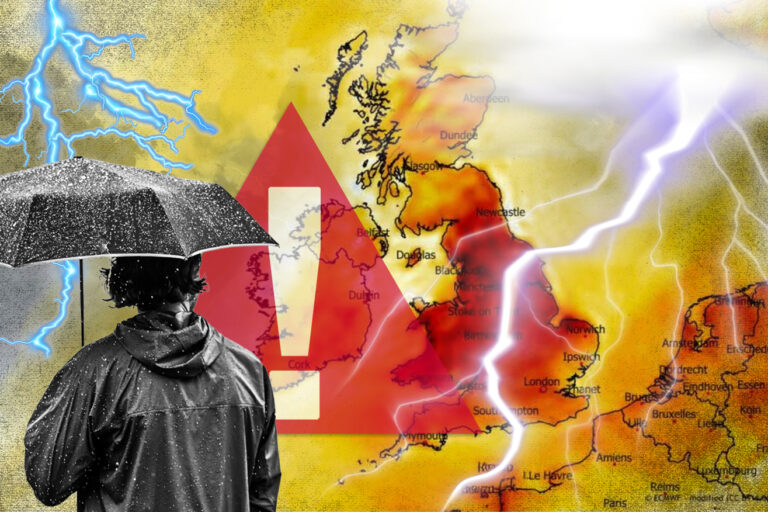 La oficina meteorológica británica alerta de tormentas en medio de la ola de calor