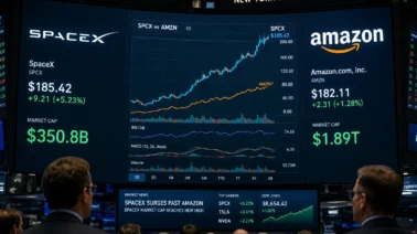 SpaceX supera a Amazon en bolsa: la empresa de Musk vale más de US$2,7 billones tras su OPI récord