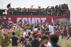 Los Faraones son recibidos como héroes en su regreso a Egipto tras un histórico Mundial