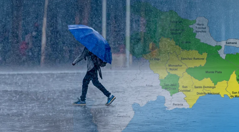 ¿Cuáles son las provincias bajo alerta por lluvias en RD? Pronóstico del clima por el paso de la vaguada