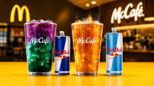 Bebidas McCafé y energizantes Red Bull de McDonald’s, parte de la estrategia para ampliar ocasiones de consumo y atraer clientes en distintas franjas del día.