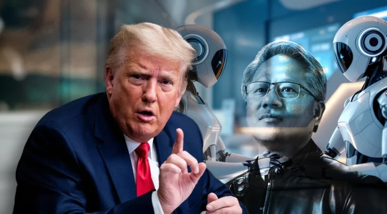 "Los robots no tomarán el control": Trump desestima los riesgos de la IA ante el CEO de Nvidia