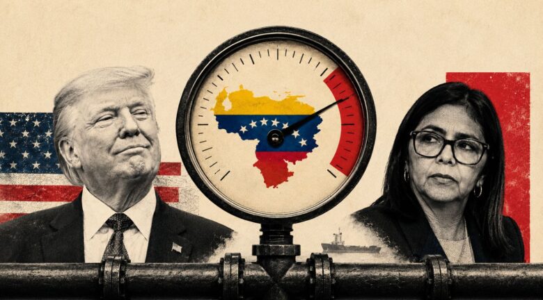 Ilustración acuerdos petroleros entre Venezuela y Estados Unidos.