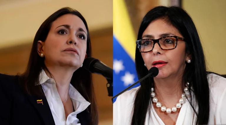 Delcy Rodríguez y María Corina Machado, frente a frente por las elecciones: lo que dice cada una