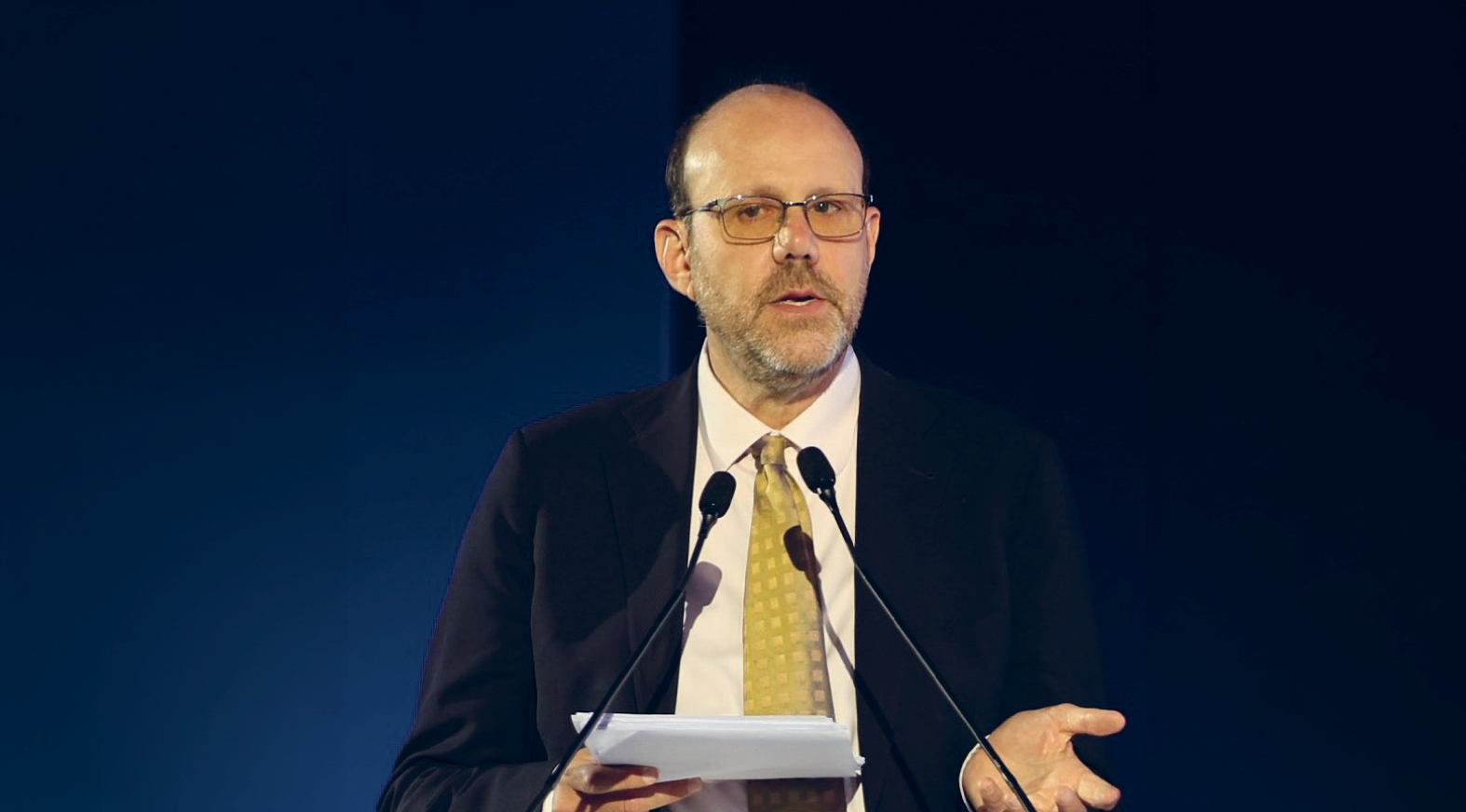 Michael Kremer, Premio Nobel de Economía, durante una conferencia en República Dominicana